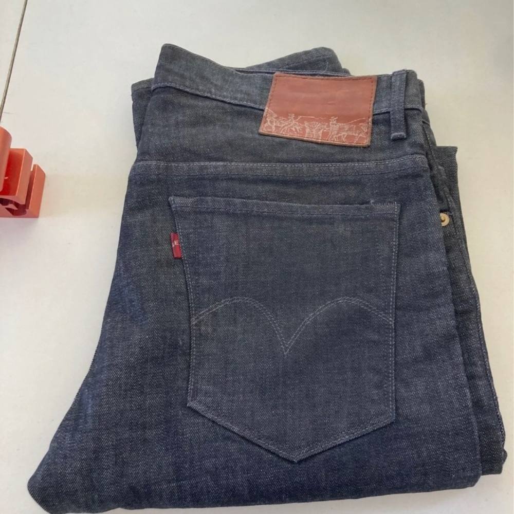 Levi’s Capital E Premium Denim York indigo jeans dark raw slim skinny size 32